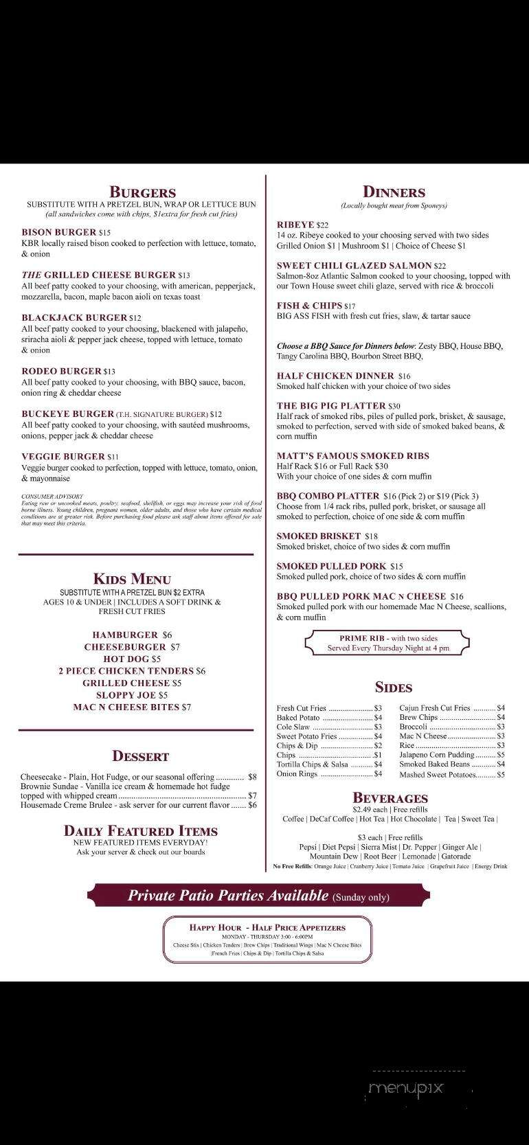 Town House - Marietta, OH menu_pic