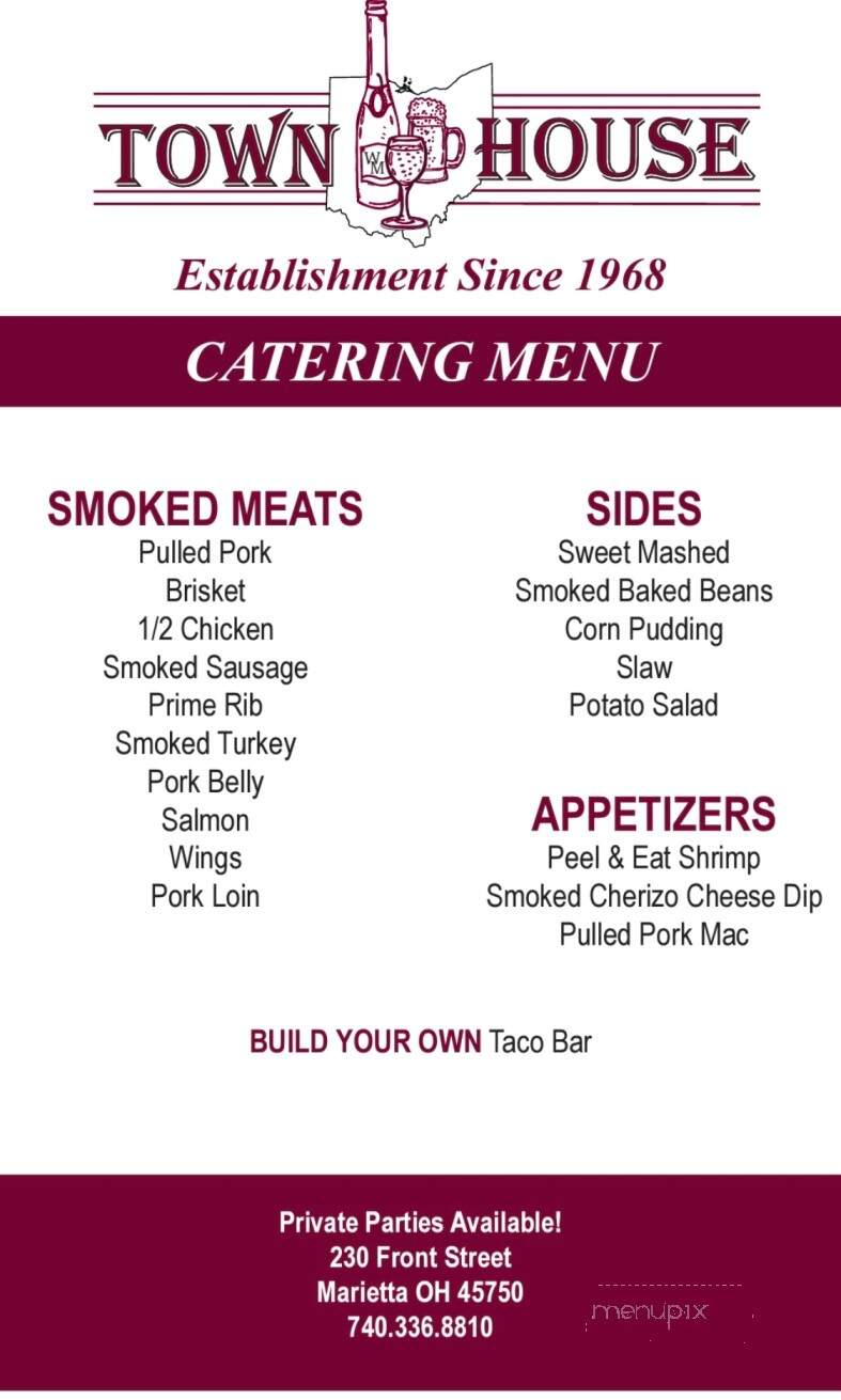 Town House - Marietta, OH menu_pic