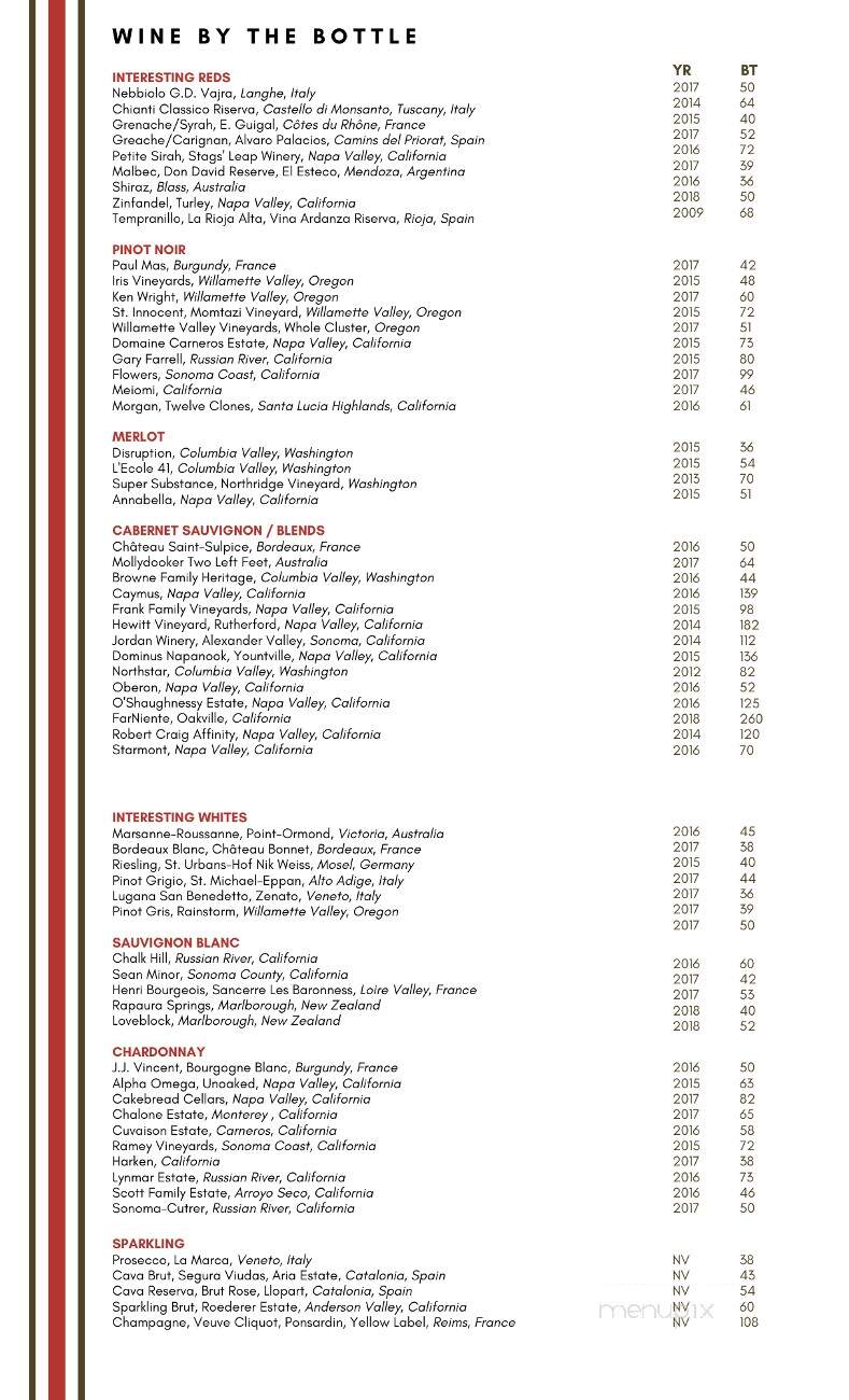 Aspen Restaurant - Old Saybrook, CT menu_pic