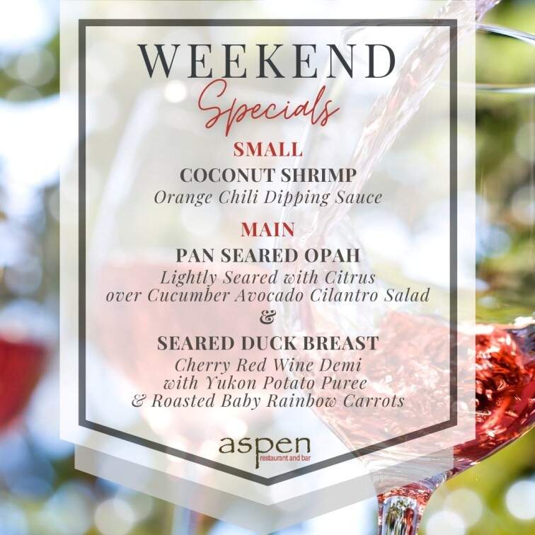 Aspen Restaurant - Old Saybrook, CT menu_pic