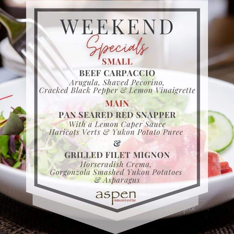 Aspen Restaurant - Old Saybrook, CT menu_pic