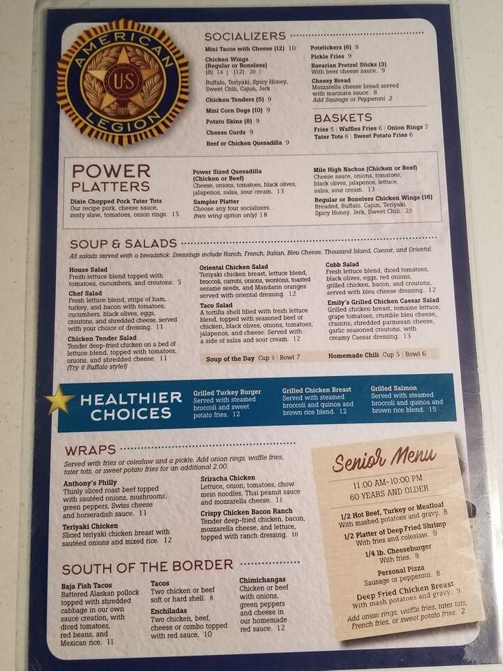 The American Legion - Chanhassen, MN menu_pic