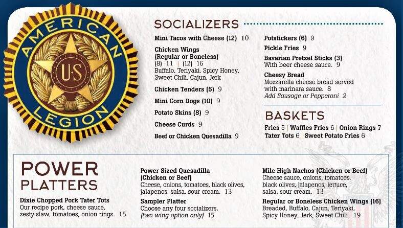 The American Legion - Chanhassen, MN menu_pic