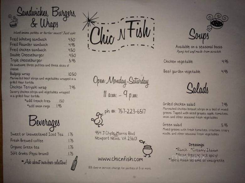 Chic N Fish - Newport News, VA menu_pic