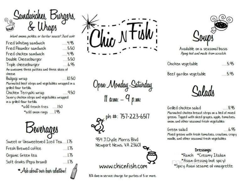 Chic N Fish - Newport News, VA menu_pic