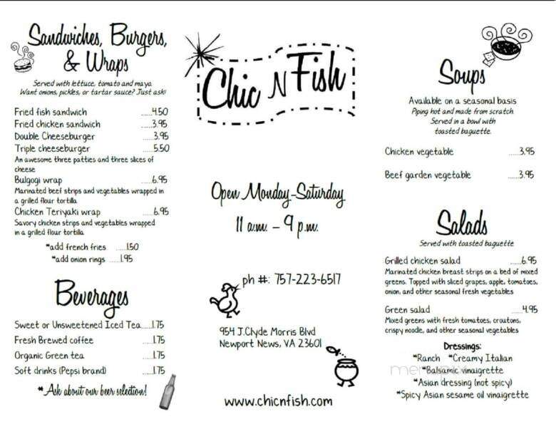 Chic N Fish - Newport News, VA menu_pic