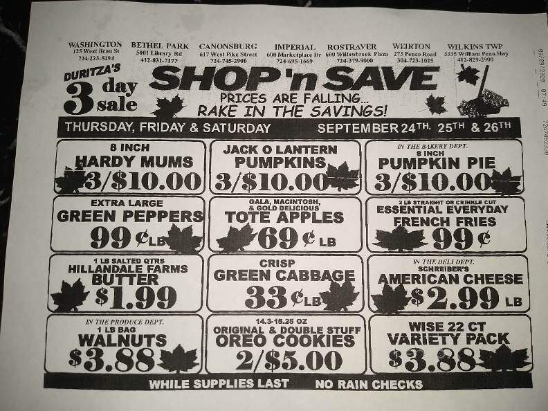 SHOP 'n SAVE - Weirton, WV menu_pic