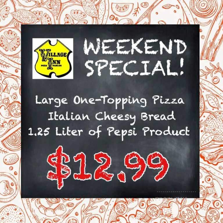 Village Inn Pizza Parlor - Helena, MT menu_pic