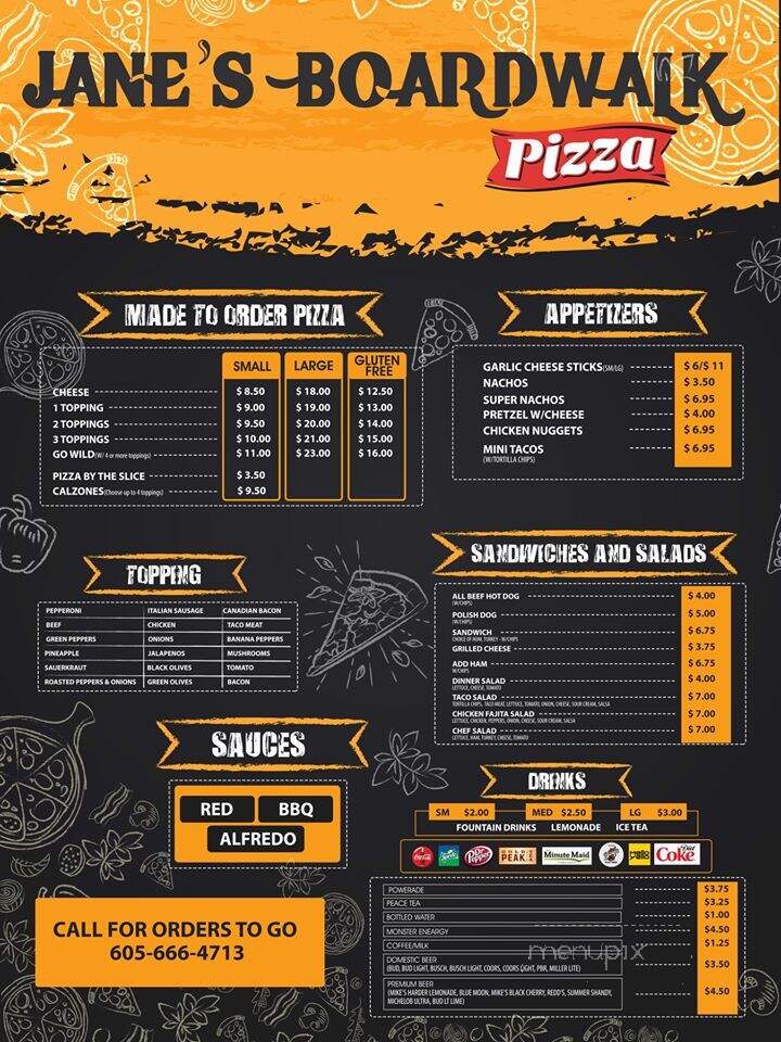 Jane's Boardwalk Pizza - Keystone, SD menu_pic