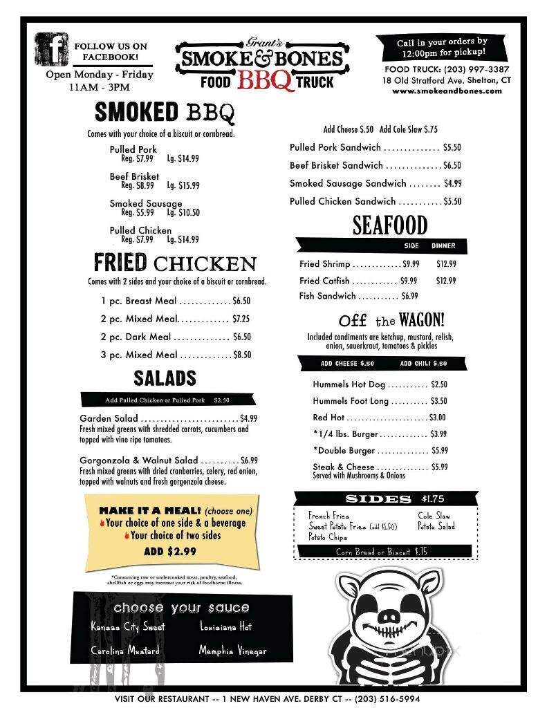 Smoke and Bones BBQ - Derby, CT menu_pic