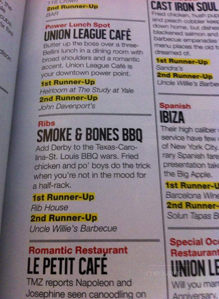 Smoke and Bones BBQ - Derby, CT menu_pic