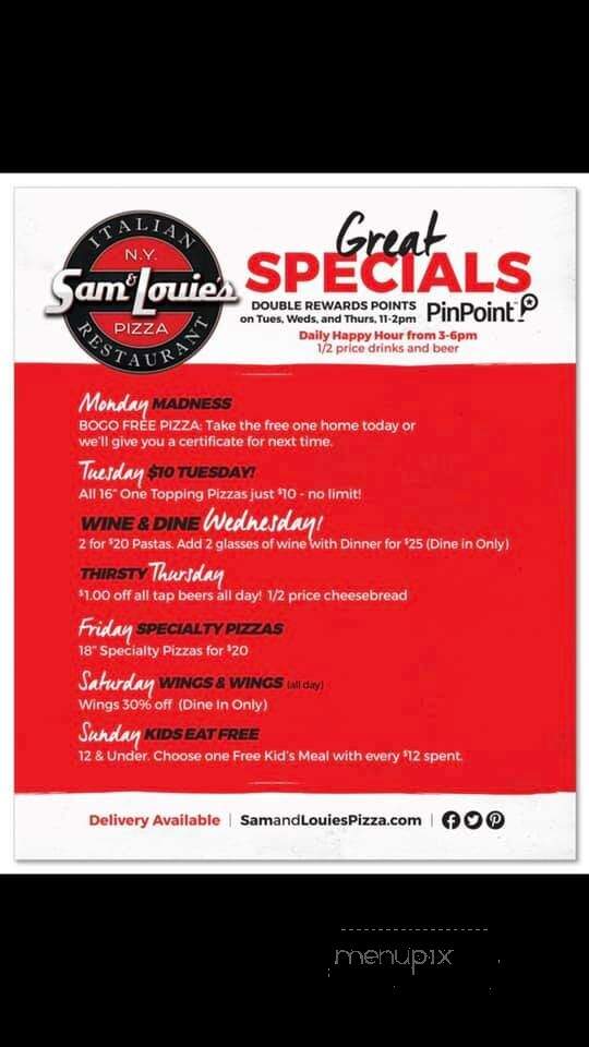Sam & Louie's Pizzeria - Alliance, NE menu_pic