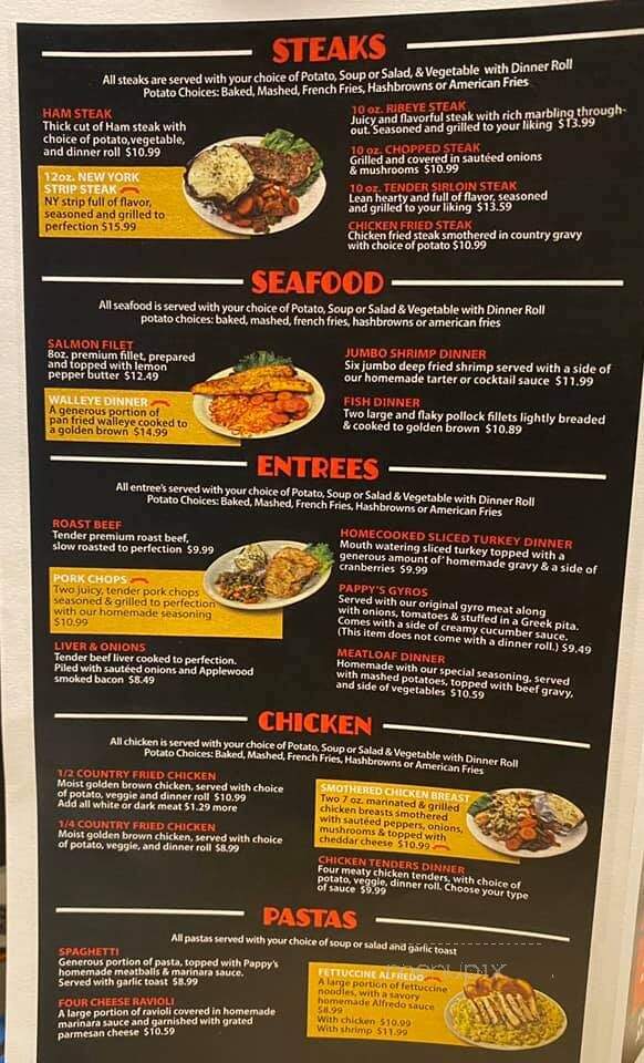 Pappy's - Andover, MN menu_pic
