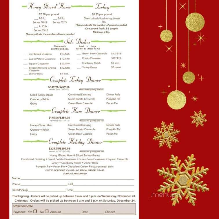 Savannah Cafe & Bakery - Webster, TX menu_pic