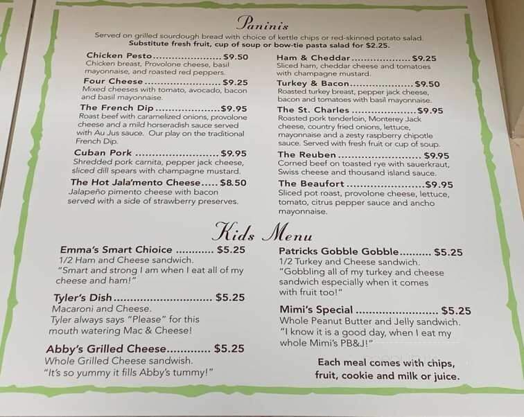Savannah Cafe & Bakery - Webster, TX menu_pic