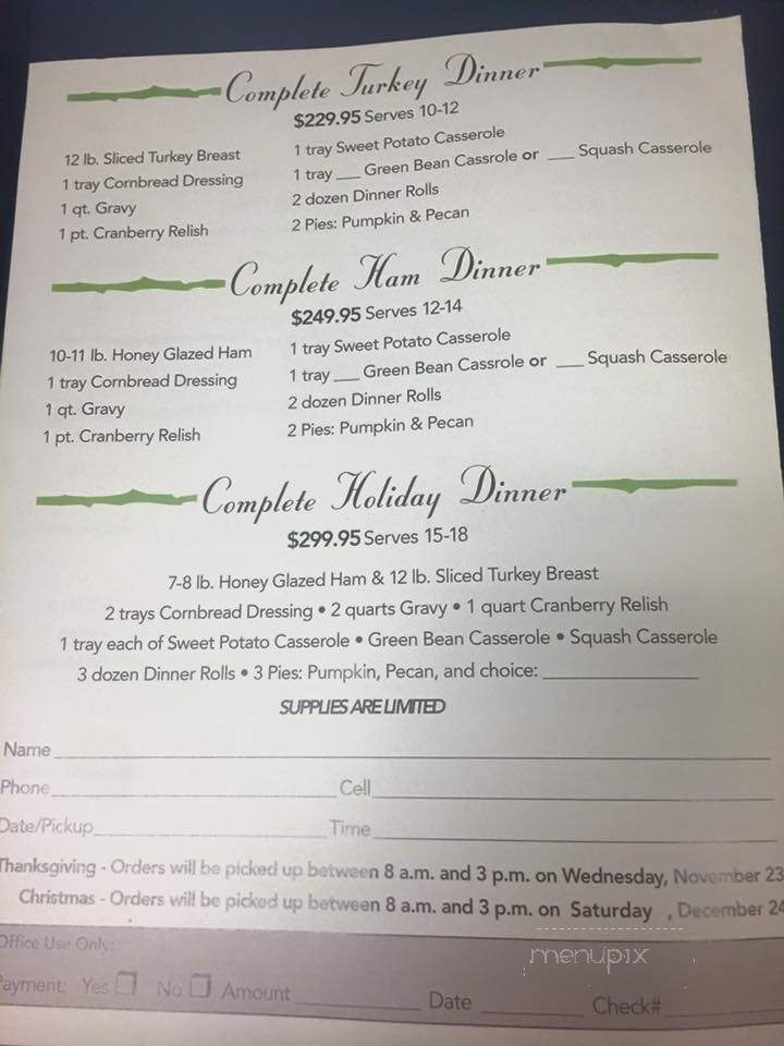 Savannah Cafe & Bakery - Webster, TX menu_pic