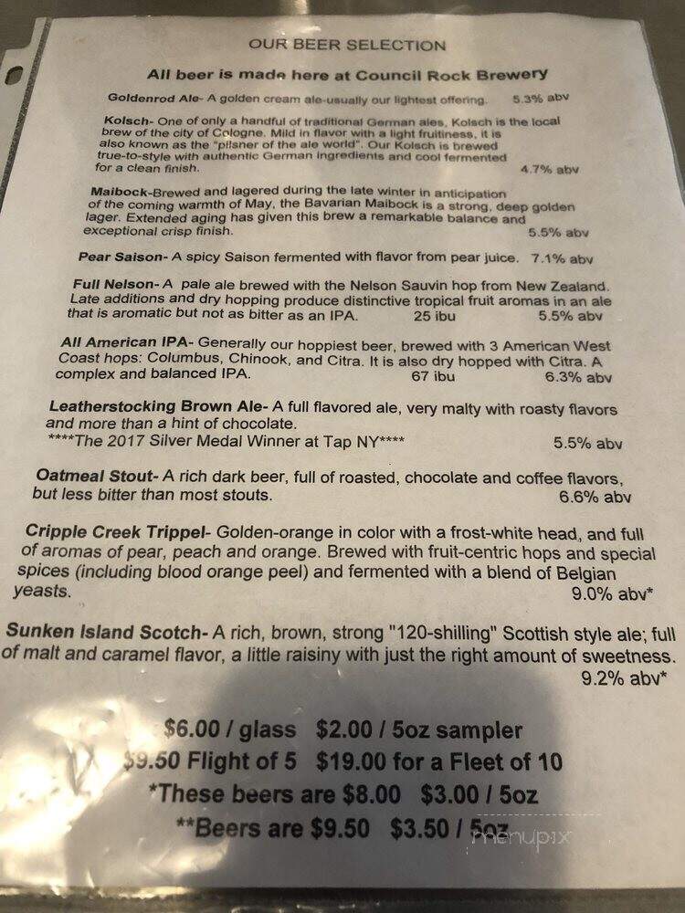 Council Rock Brewery - Cooperstown, NY