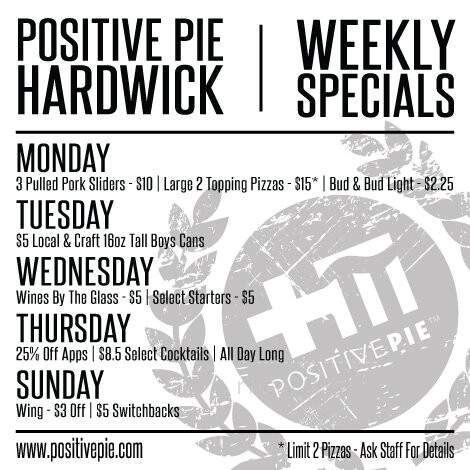 Positive Pie Hardwick - Hardwick, VT menu_pic