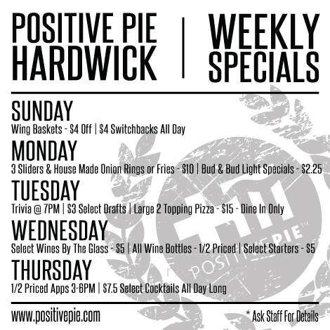 Positive Pie Hardwick - Hardwick, VT menu_pic