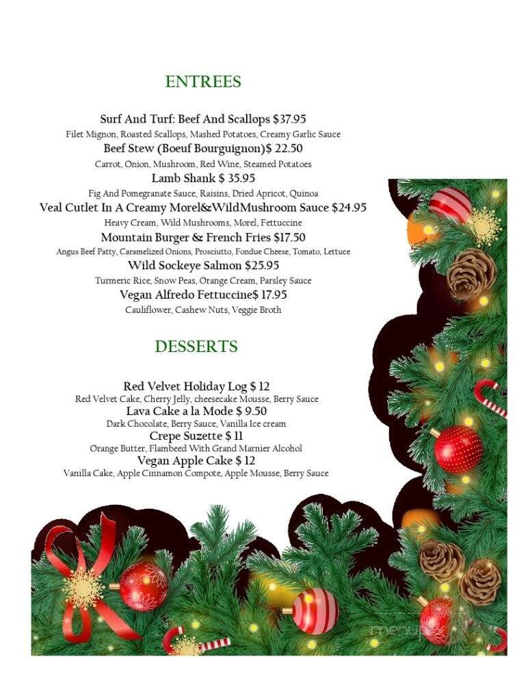 Pine House Cafe - Alpine, CA menu_pic