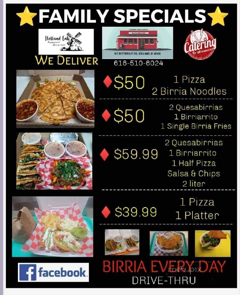 El Huarache - Holland, MI menu_pic
