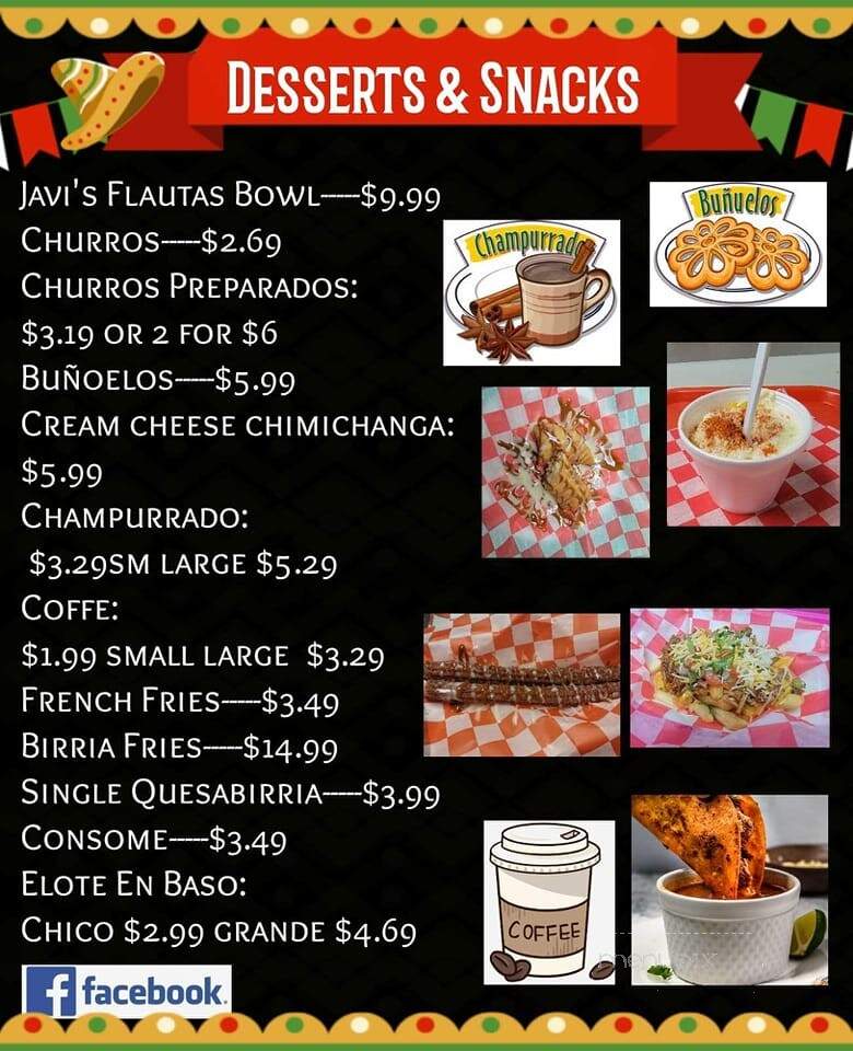 El Huarache - Holland, MI menu_pic