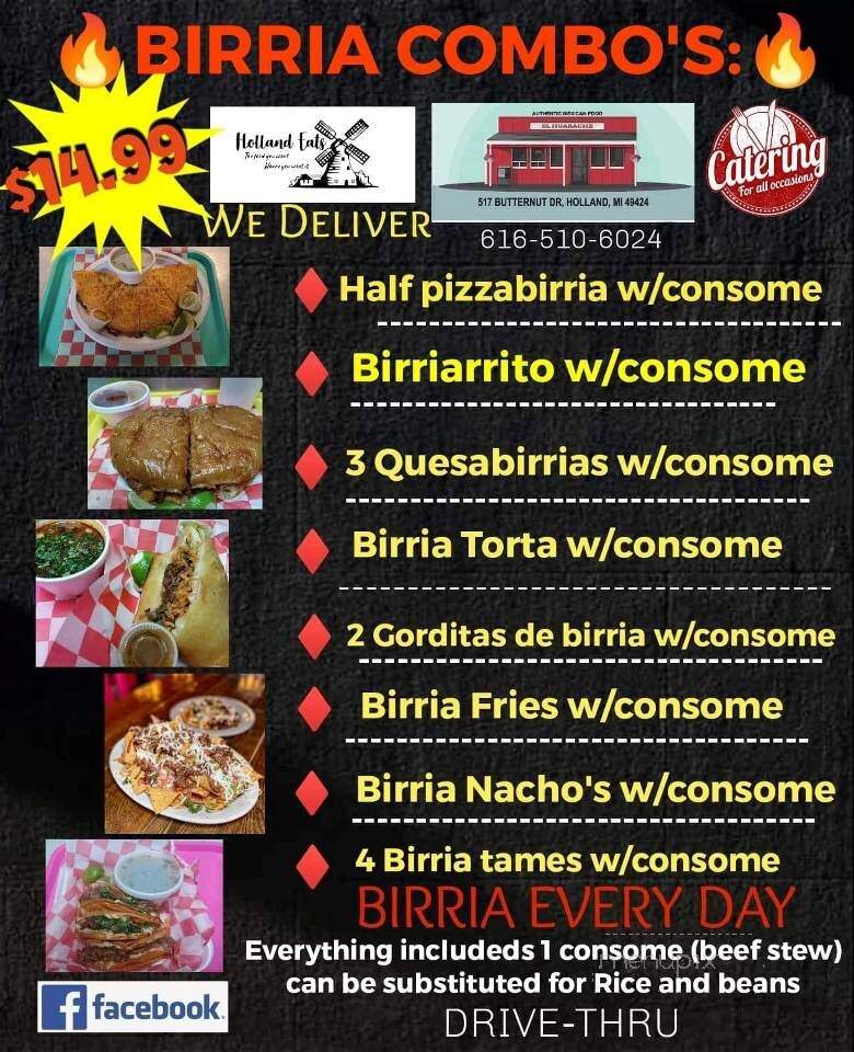 El Huarache - Holland, MI menu_pic