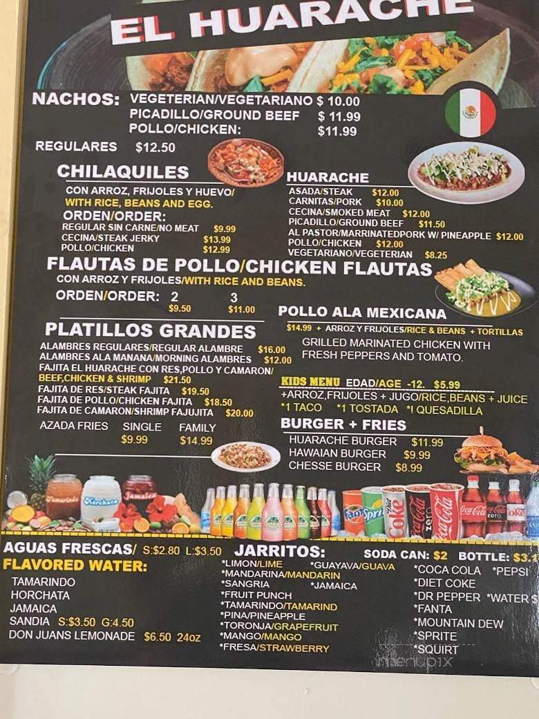 El Huarache - Holland, MI menu_pic