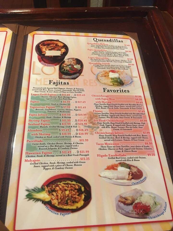 Lopez Grill Mexican Restaurant - Muskogee, OK menu_pic
