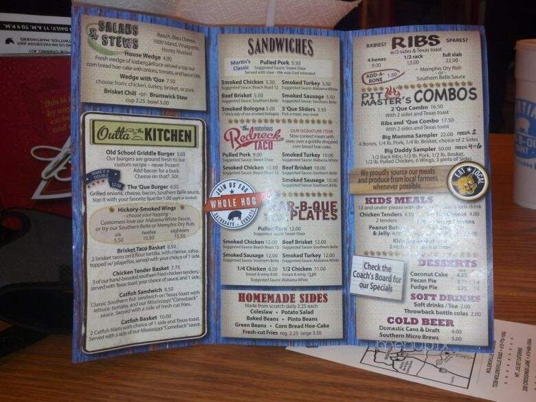 Martin's BBQ - Mount Juliet, TN menu_pic