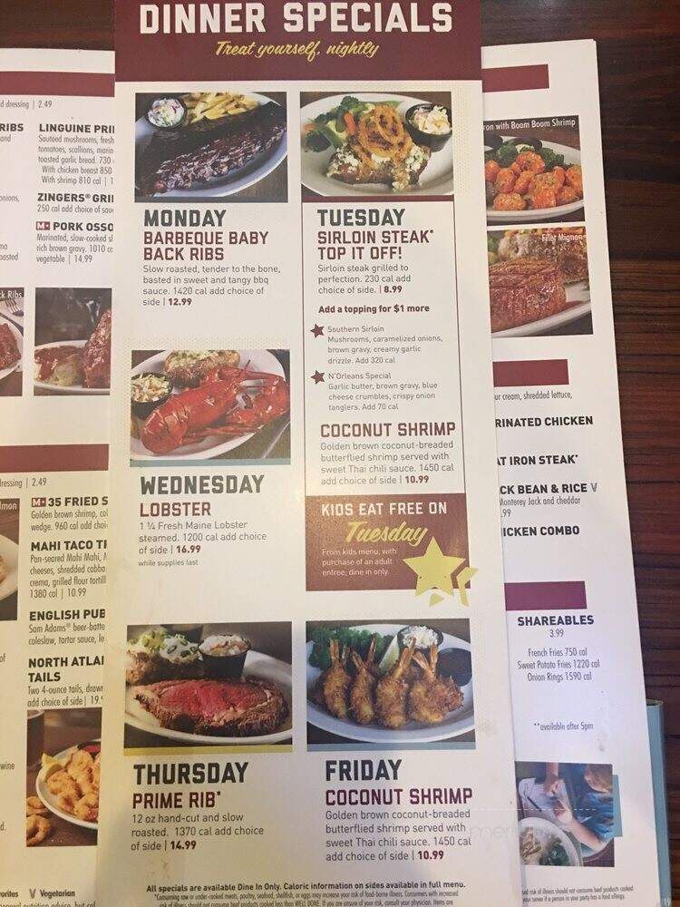 Miller's Ale House Restaurant - St Petersburg, FL menu_pic