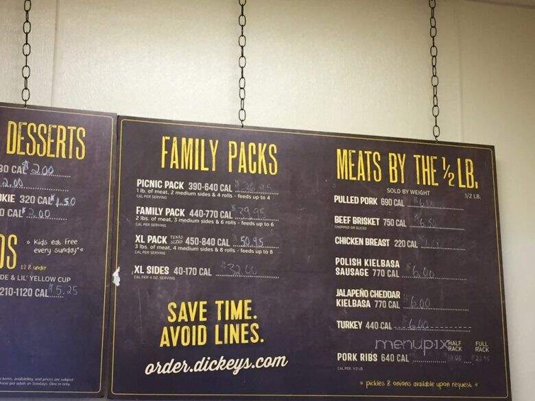 Dickey's Barbecue Pit - Florence, SC menu_pic