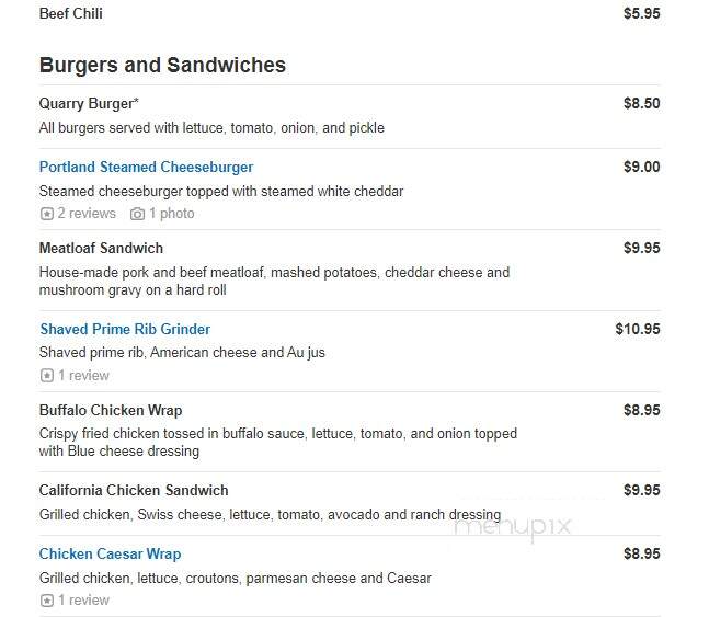 White Dog Cafe - Portland, CT menu_pic