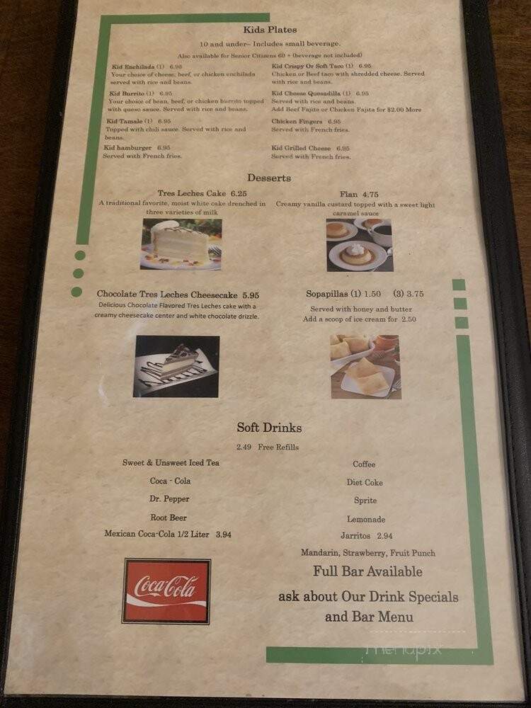 Mezcales - Fort Worth, TX menu_pic