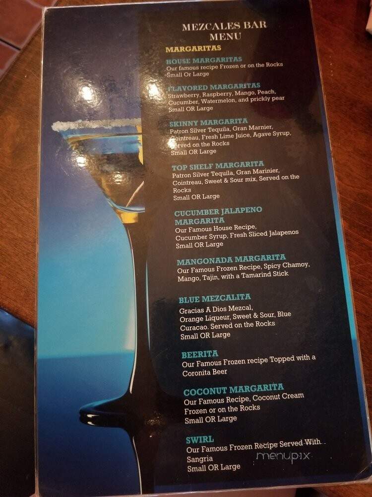 Mezcales - Fort Worth, TX menu_pic