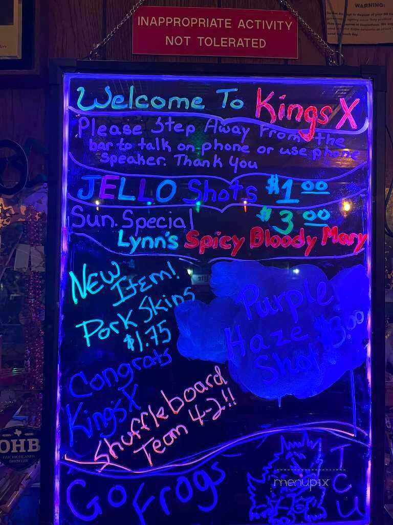 King's X - Dallas, TX menu_pic