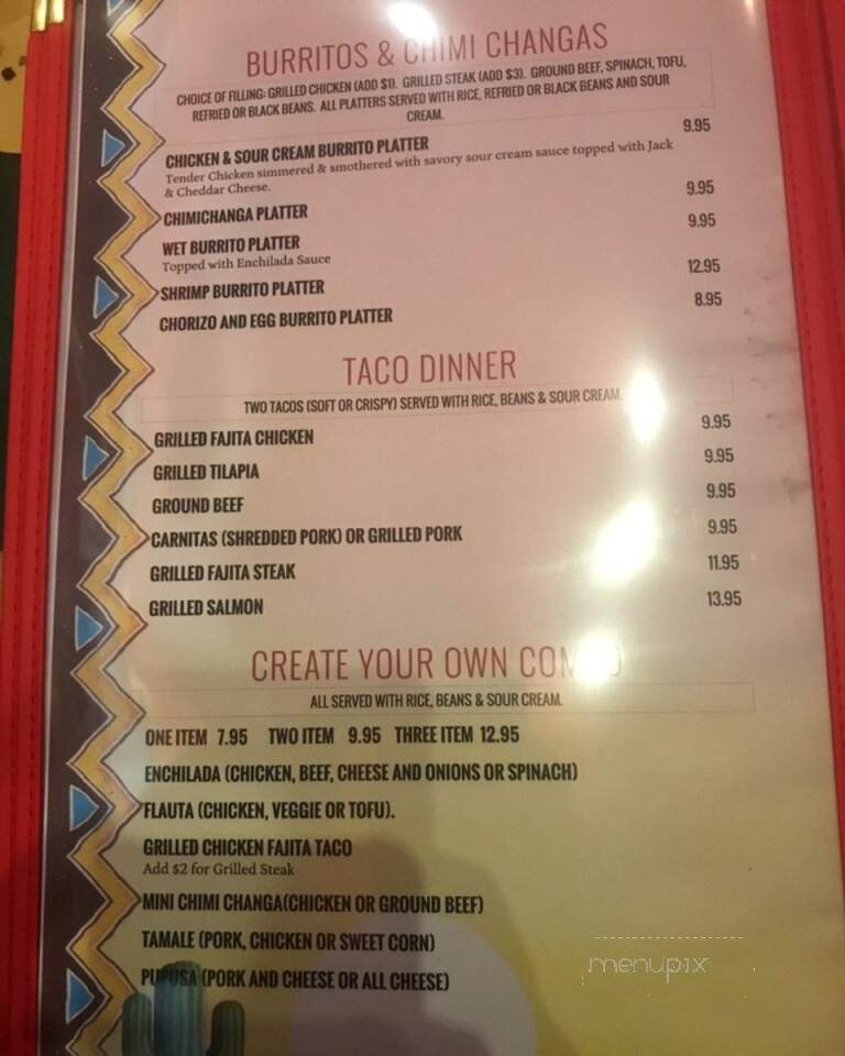 La Mexicana - Gaithersburg, MD menu_pic