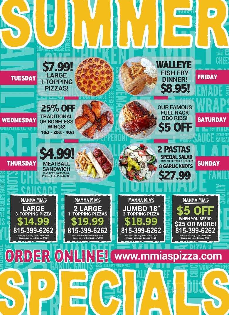 Mamma Mia's - Rockford, IL menu_pic
