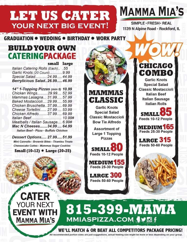 Mamma Mia's - Rockford, IL menu_pic