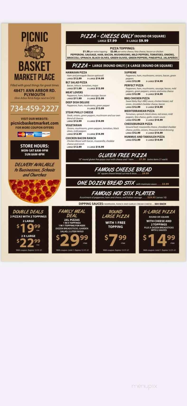 Picnic Basket - Plymouth, MI menu_pic