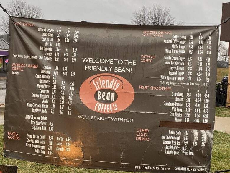 Friendly Bean Coffee - Kansas City, MO menu_pic