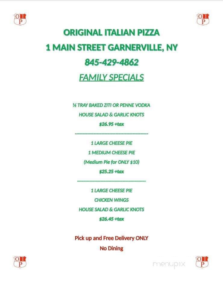 Original Italian Pizza & Restaurant - Garnerville, NY