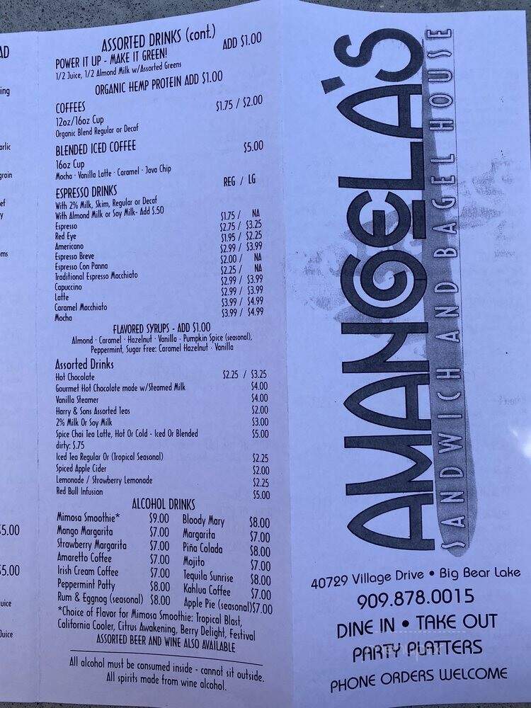 Amangela's Sandwich Bagel House - Big Bear, CA