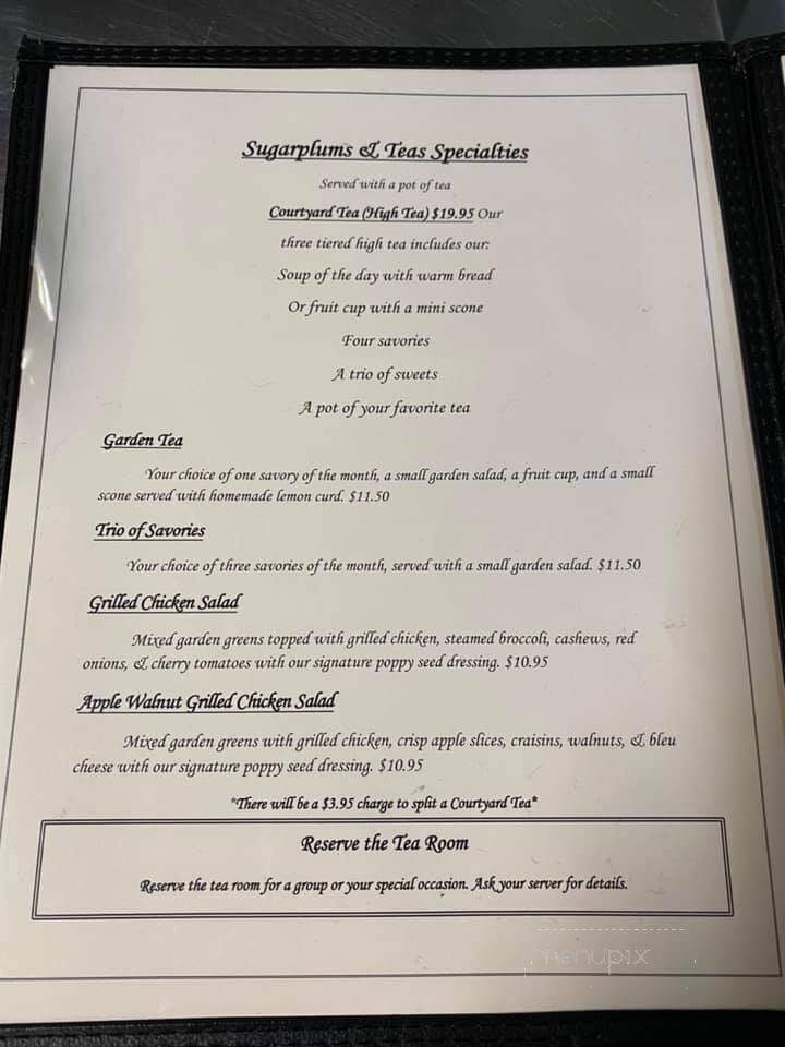 Sugarplums and Tea - Lancaster, PA menu_pic
