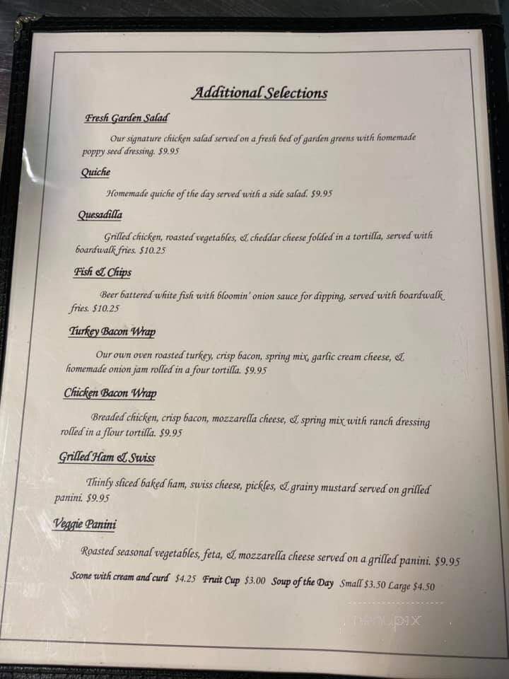 Sugarplums and Tea - Lancaster, PA menu_pic
