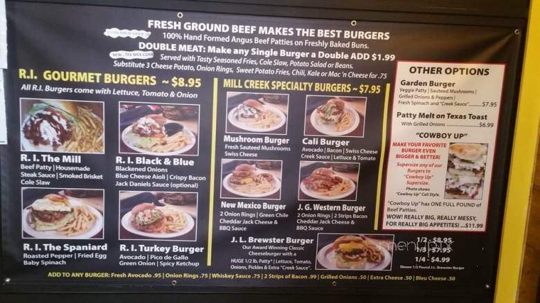 Mill Creek BBQ, Burgers and Drive-Thru - Redlands, CA menu_pic