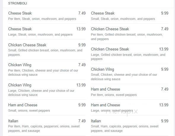 Cornerpocket Pizza - Shickshinny, PA menu_pic