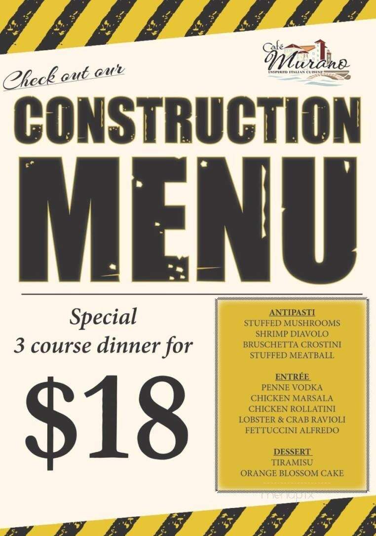 Cafe Murano - Altamonte Springs, FL menu_pic