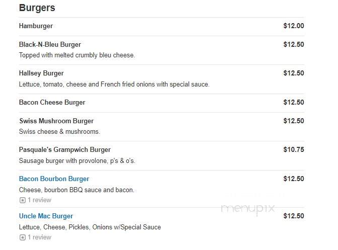 My Uncle's Place - Binghamton, NY menu_pic