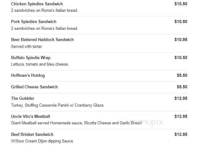 My Uncle's Place - Binghamton, NY menu_pic